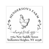 独自のヴィンテージファームアドレスの卵カートンを作成する セルフインキングスタンプ (デザイン)