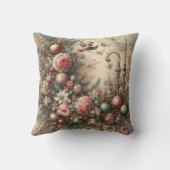 独自のヴィンテージフローラクリスマスの作成 クッション (裏面)