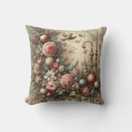 独自のヴィンテージフローラクリスマスの作成 クッション