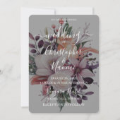 独自のヴィンテージユリ花の花束を作成 招待状 (正面)