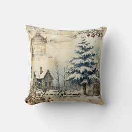 独自のヴィンテージログキャビンシーンを作成 クッション