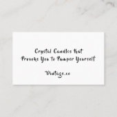 独自のヴィンテージ燭台 名刺 (裏面)