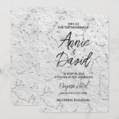 独自のヴィンテージ石のテクスチャを作成結婚する 招待状 (正面/裏面)