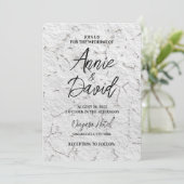 独自のヴィンテージ石のテクスチャを作成結婚する 招待状 (スタンド正面)