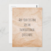 独自のヴィンテージ紙やる気を起こさせる引用文 ポストカード (正面/裏面)