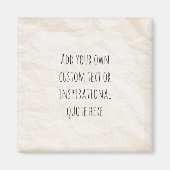 独自のヴィンテージ紙やる気を起こさせる引用文 マグネット (正面)