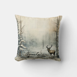 独自のヴィンテージ素朴冬場の作成 クッション