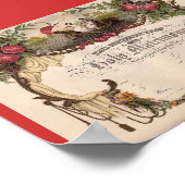 独自のヴィンテージ芸術結婚証明書を作成！ ポスター (角)