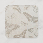 独自のヴィンテージ蝶パターンの作成 エンクロージャーカード (裏面)