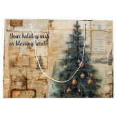 独自のヴィンテージ飾ツリーの作成 ラージペーパーバッグ (裏面)