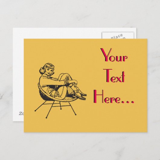 独自のヴィンテージ ポストカード (正面/裏面)