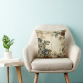 独自のヴィンテージRed & Blue Hollyパーチメントの作成 クッション (椅子)