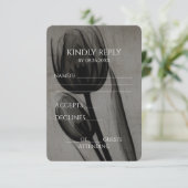 独自のヴィンテージX線セピアチューリップを作成 出欠カード (スタンド正面)