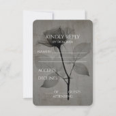 独自のヴィンテージX線セピア花を作成 出欠カード (正面)