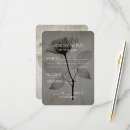 独自のヴィンテージX線セピア花を作成 出欠カード