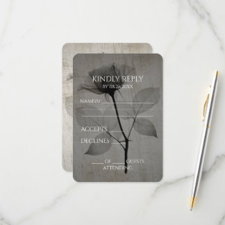 独自のヴィンテージX線セピア花を作成 出欠カード