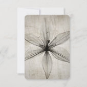 独自のヴィンテージX線花を作成クローズアップ 出欠カード (裏面)