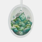 独自の丘陵緑地を作成 ガラスオーナメント (正面右)