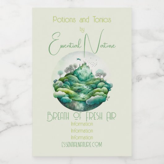 独自の丘陵緑地を作成 フードラベル (シングルラベル)