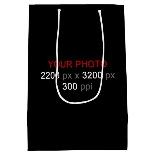 独自の中間フォト抱き枕の作成 ミディアムペーパーバッグ (裏面)