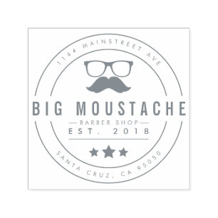 独自の丸いバーベリングのビジネスロゴの作成 セルフインキングスタンプ