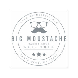 独自の丸いバーベリングのビジネスロゴの作成 セルフインキングスタンプ