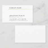 独自の会社のエレガント金ゴールドをプレーンお洒落に作成 名刺 (正面/裏面)