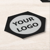 独自の会社のビジネスロゴを作成 ペーパーコースター (アングル)