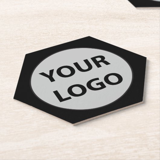独自の会社のビジネスロゴを作成 ペーパーコースター (アングル)