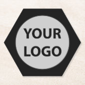 独自の会社のビジネスロゴを作成 ペーパーコースター (正面)