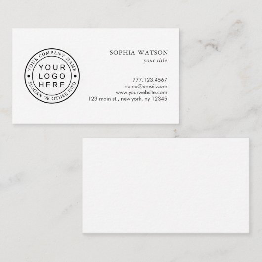 独自の会社ロゴを作成 名刺 (正面/裏面)