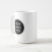 独自の会社ロゴカスタムブランドを作成する コーヒーマグカップ (正面左)
