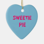 独自の会話の作成ハートオーナメント セラミックオーナメント (右)