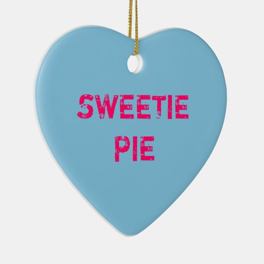 独自の会話の作成ハートオーナメント セラミックオーナメント (右)