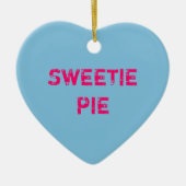 独自の会話の作成ハートオーナメント セラミックオーナメント (正面)