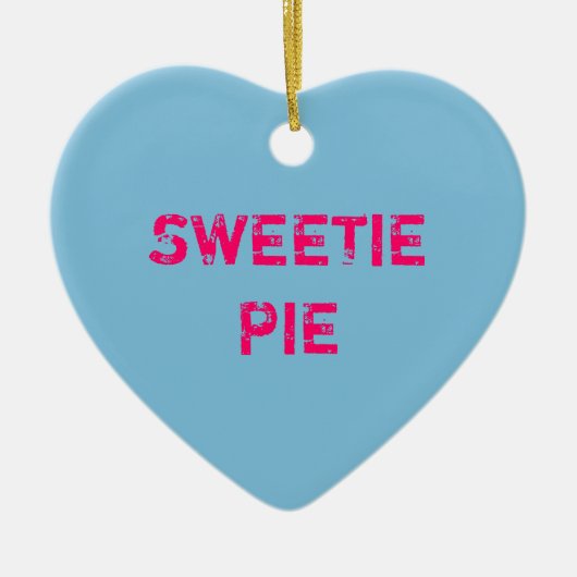 独自の会話の作成ハートオーナメント セラミックオーナメント (正面)