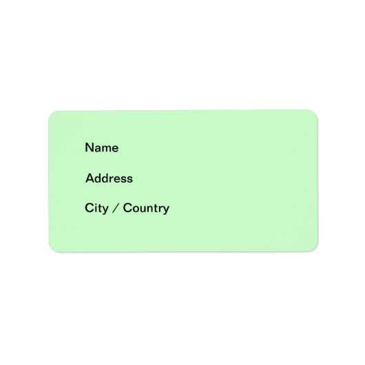 独自の住所 シール緑の作成 ラベル (正面)