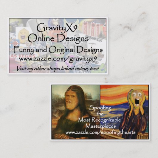 独自の作成の例 名刺 (正面/裏面)