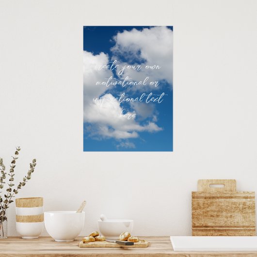 独自の作成まやる気を起こさせるたは感動的文字 ポスター (キッチン)