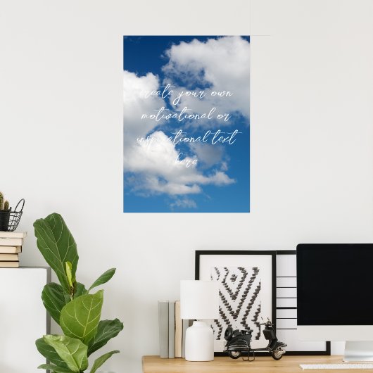 独自の作成まやる気を起こさせるたは感動的文字 ポスター (ホームオフィス)