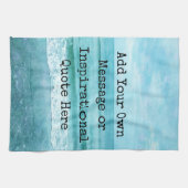 独自の作成やる気を起こさせる引用文 キッチンタオル (横)