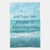 独自の作成やる気を起こさせる引用文 キッチンタオル (縦)