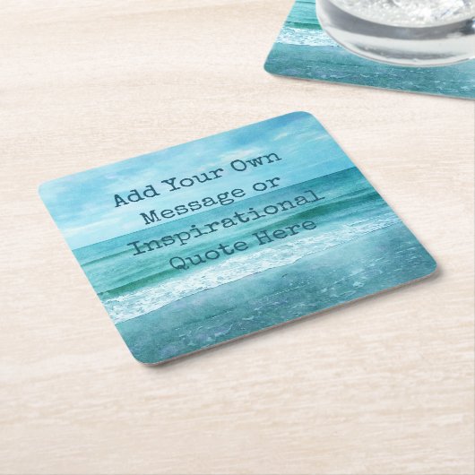 独自の作成やる気を起こさせる引用文 スクエアペーパーコースター (アングル)