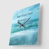 独自の作成やる気を起こさせる引用文 スクエア壁時計 (傾斜)