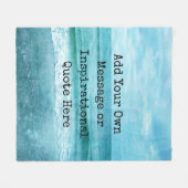 独自の作成やる気を起こさせる引用文 フリースブランケット (正面(横))