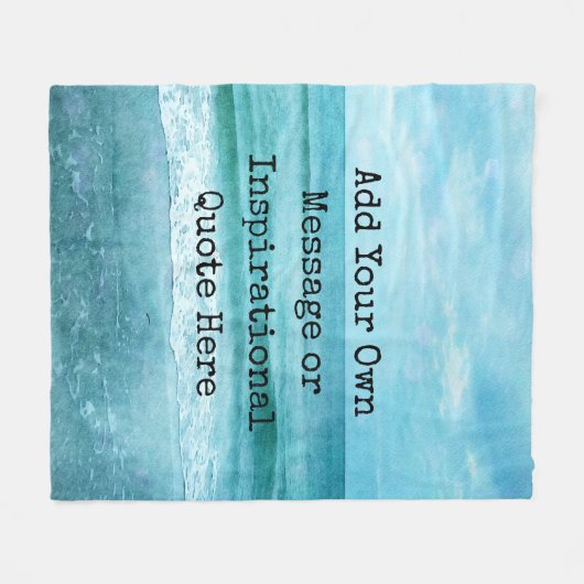 独自の作成やる気を起こさせる引用文 フリースブランケット (正面(横))