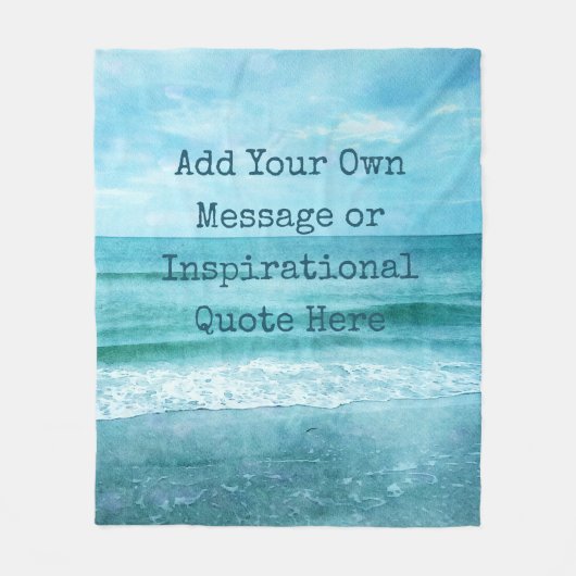 独自の作成やる気を起こさせる引用文 フリースブランケット (正面)