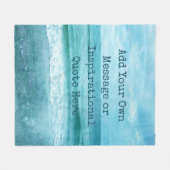 独自の作成やる気を起こさせる引用文 フリースブランケット (正面(横))