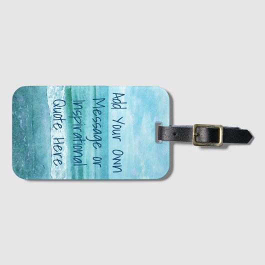 独自の作成やる気を起こさせる引用文 ラゲッジタグ (正面横)