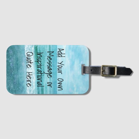 独自の作成やる気を起こさせる引用文 ラゲッジタグ (正面横)